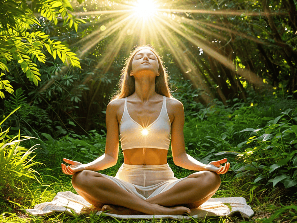 Energy healing practice in session