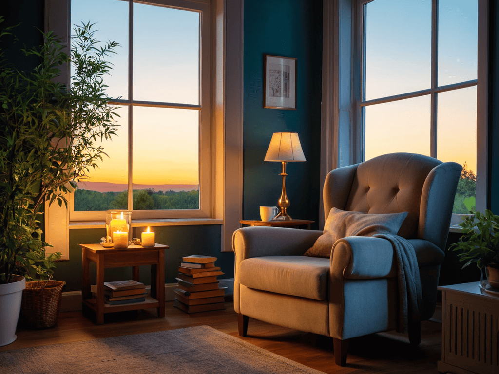 Evening relaxation routines at sunset