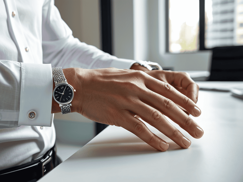 Rolling shirt sleeves with timeless elegance